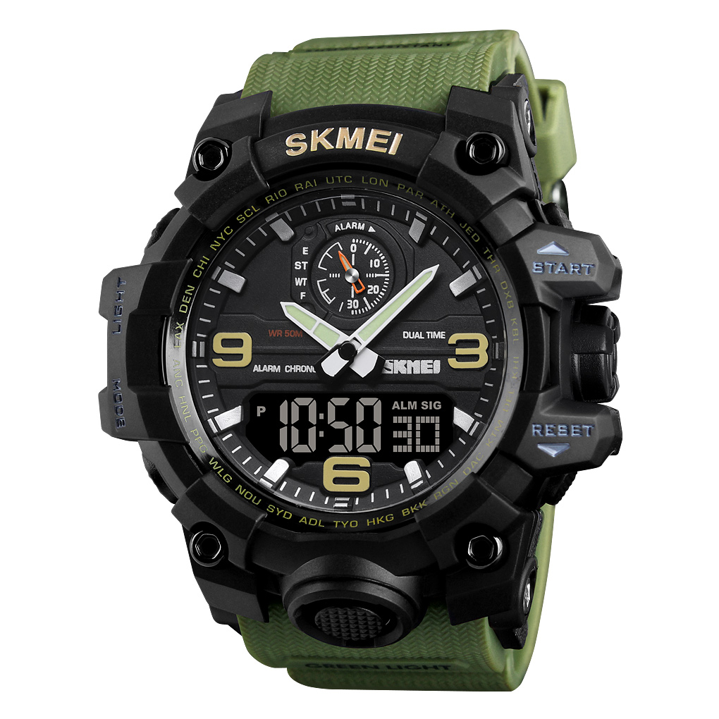 Skmei 1586 Black-Military Wrisband - 2