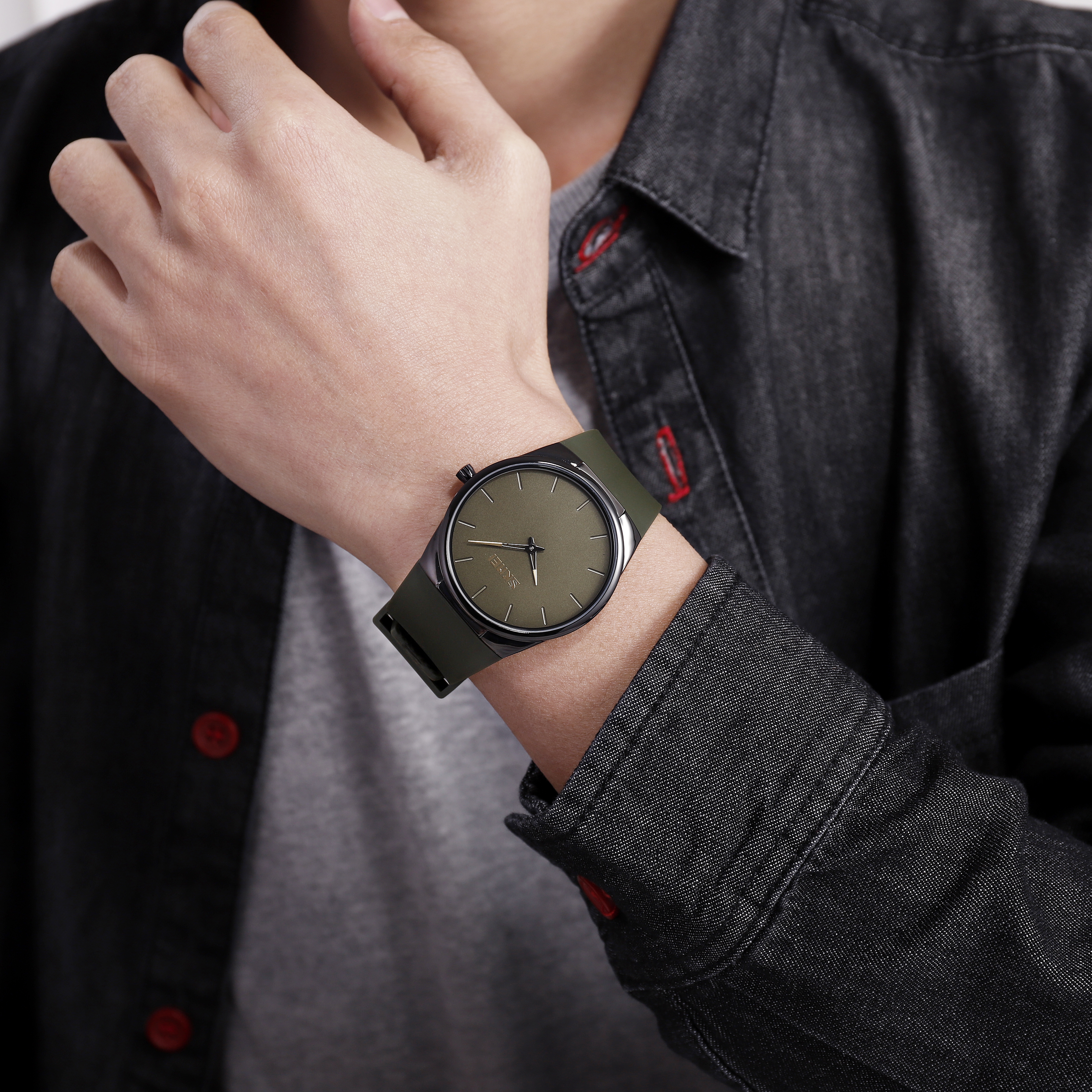 Skmei 1601SAG Army Green STOPPED - 3