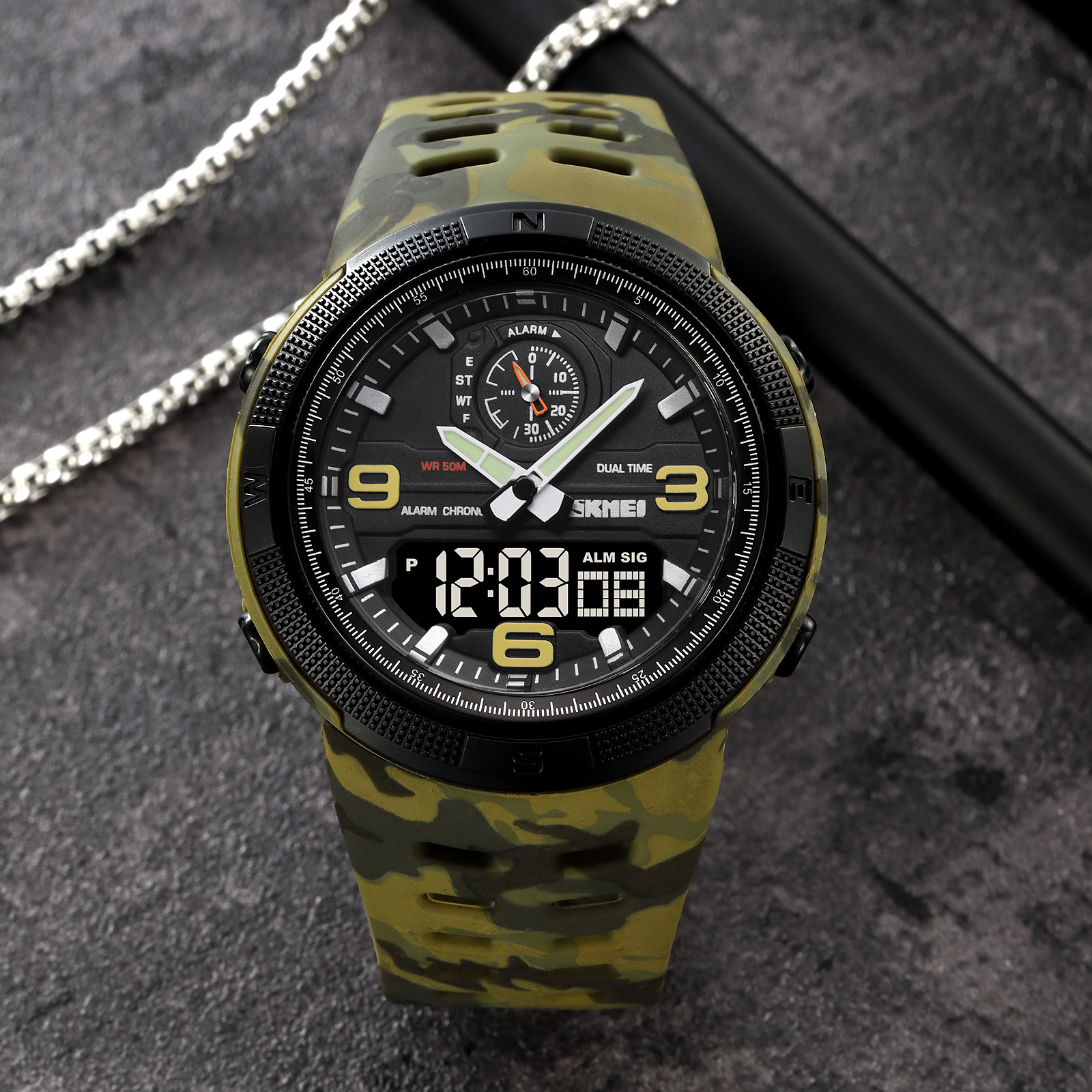 Skmei 1655CMGNBK Camo Green-Black - 4