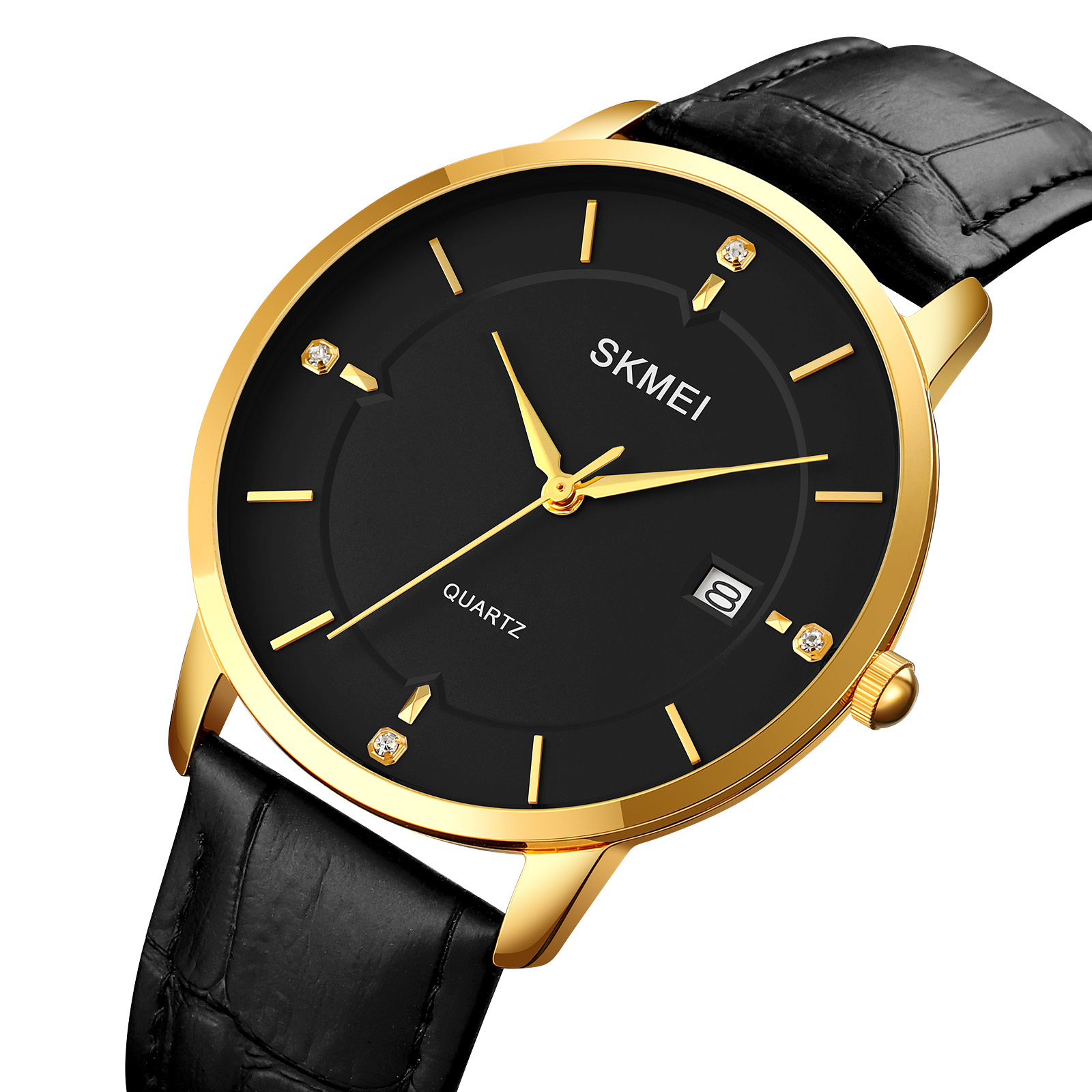 Skmei 1801LGDBK Gold-Black Leather - 2