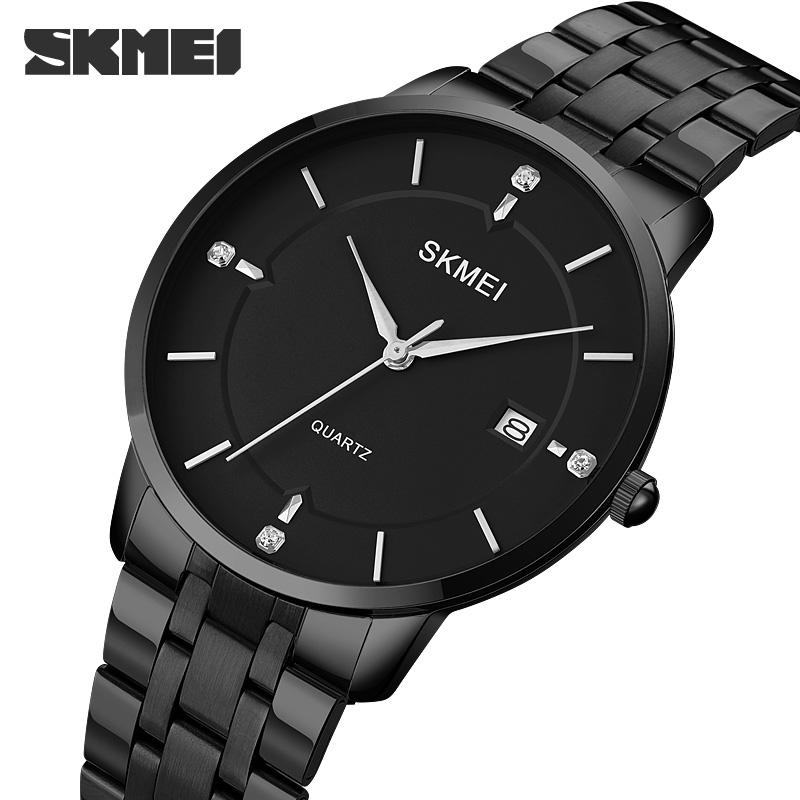 Skmei 1801SBK Black Mesh Band Lady Big Size - 2