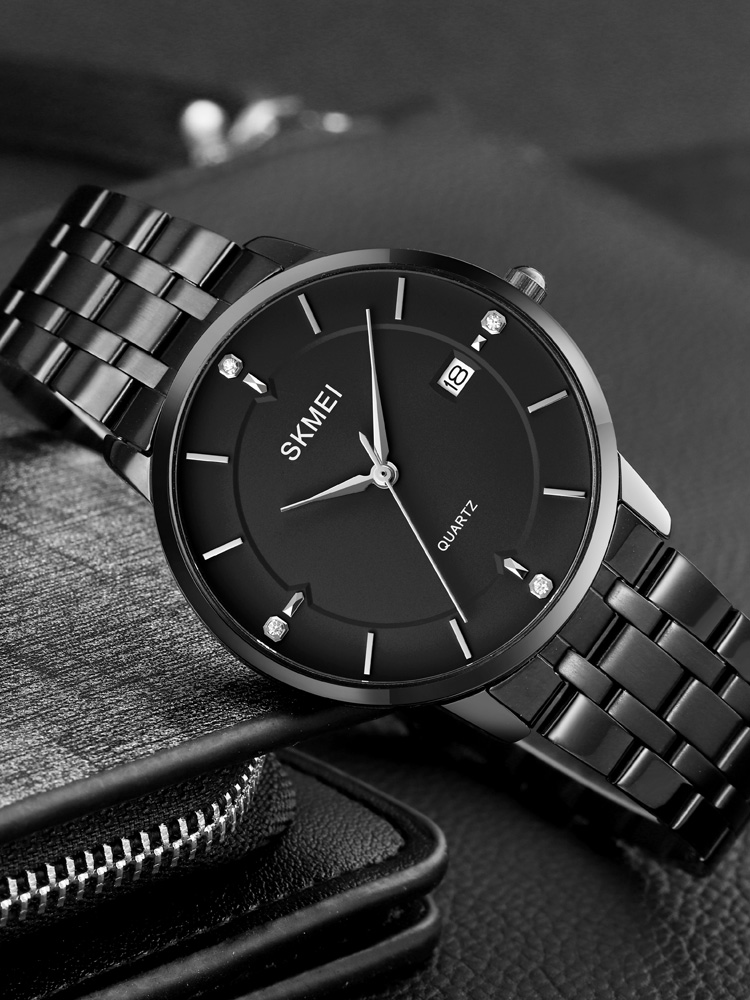 Skmei 1801SBK Black Mesh Band Lady Big Size - 3