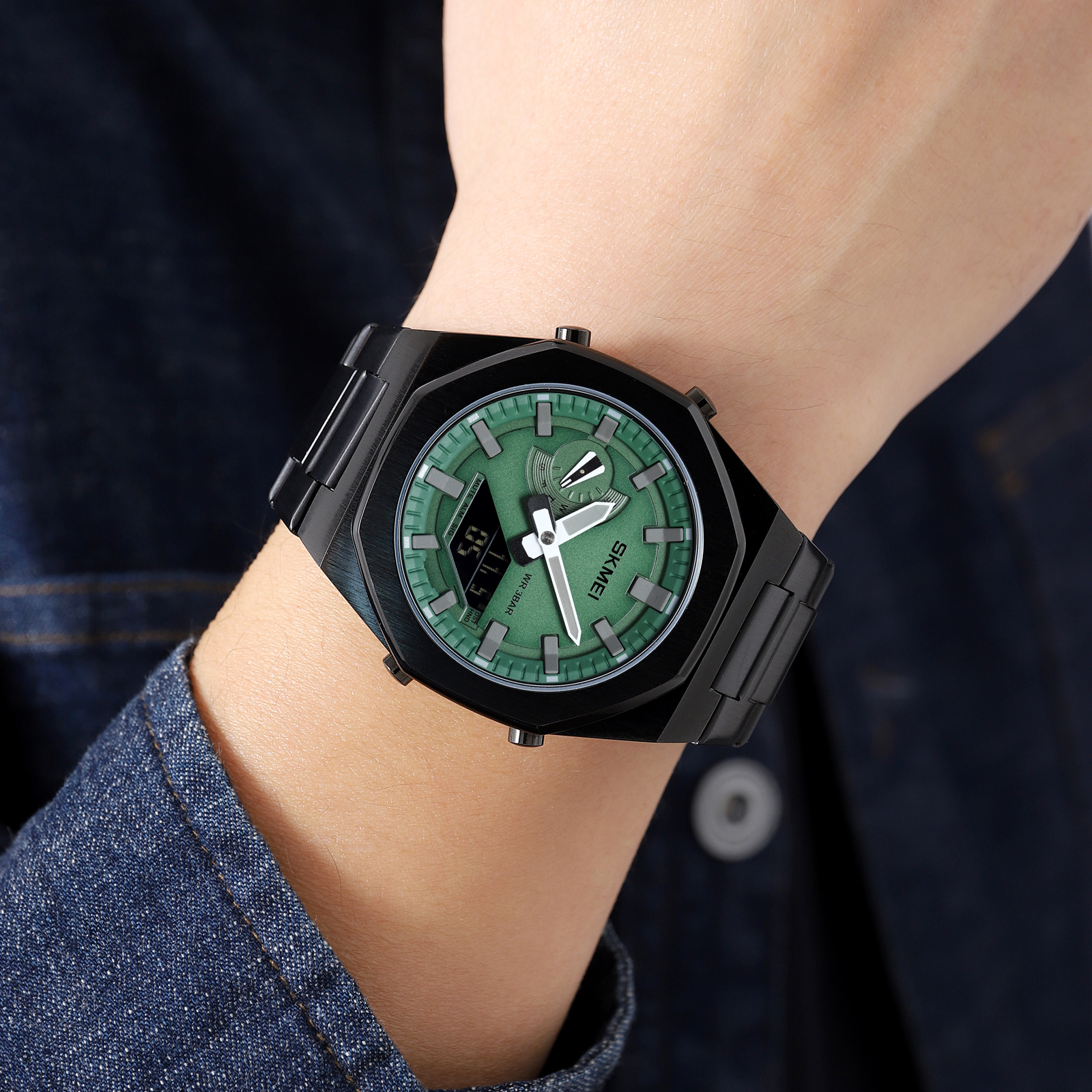 Skmei 1816BKGNBK Black Green-Black - 3