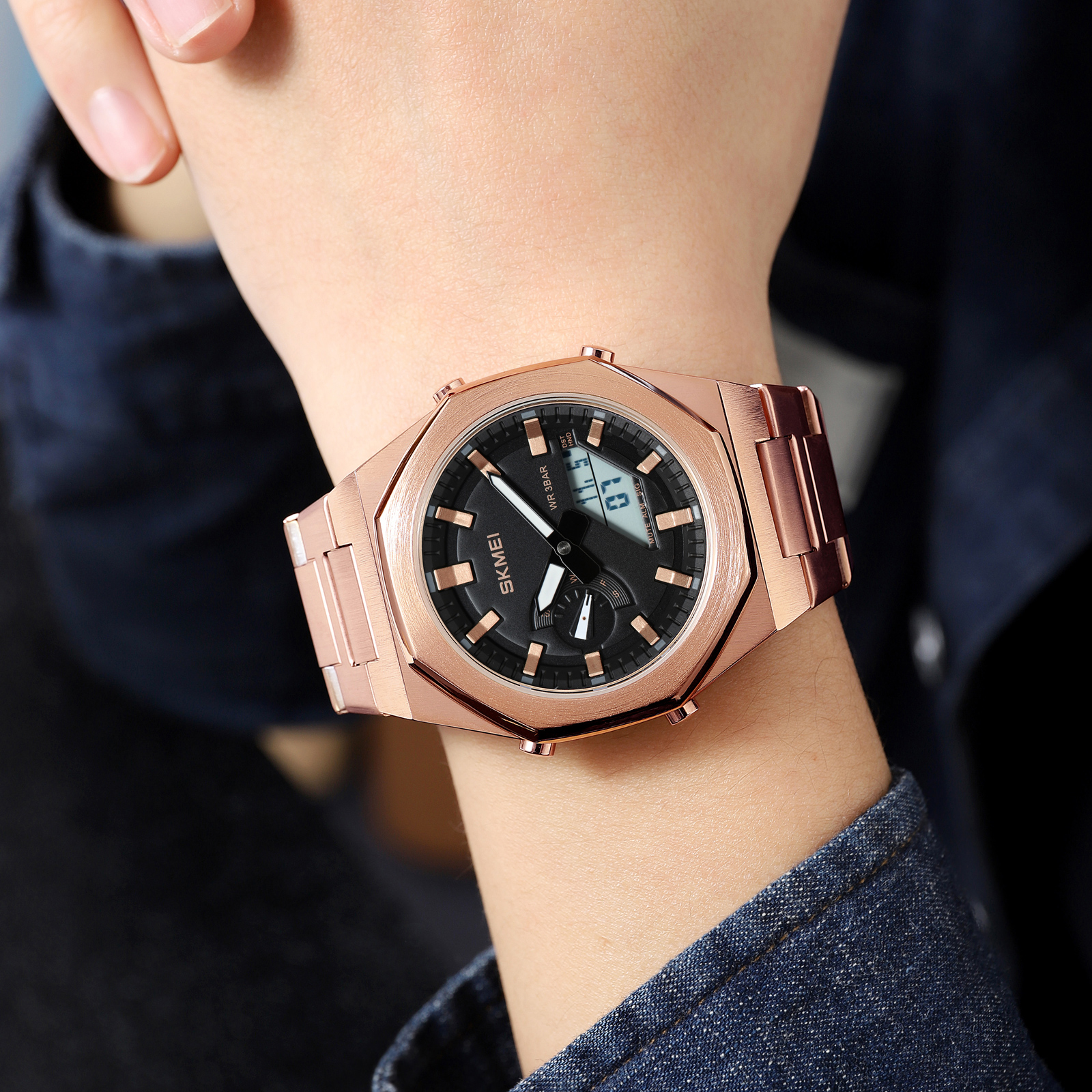 Skmei 1816RGWT Rose Gold-White SALE - 3