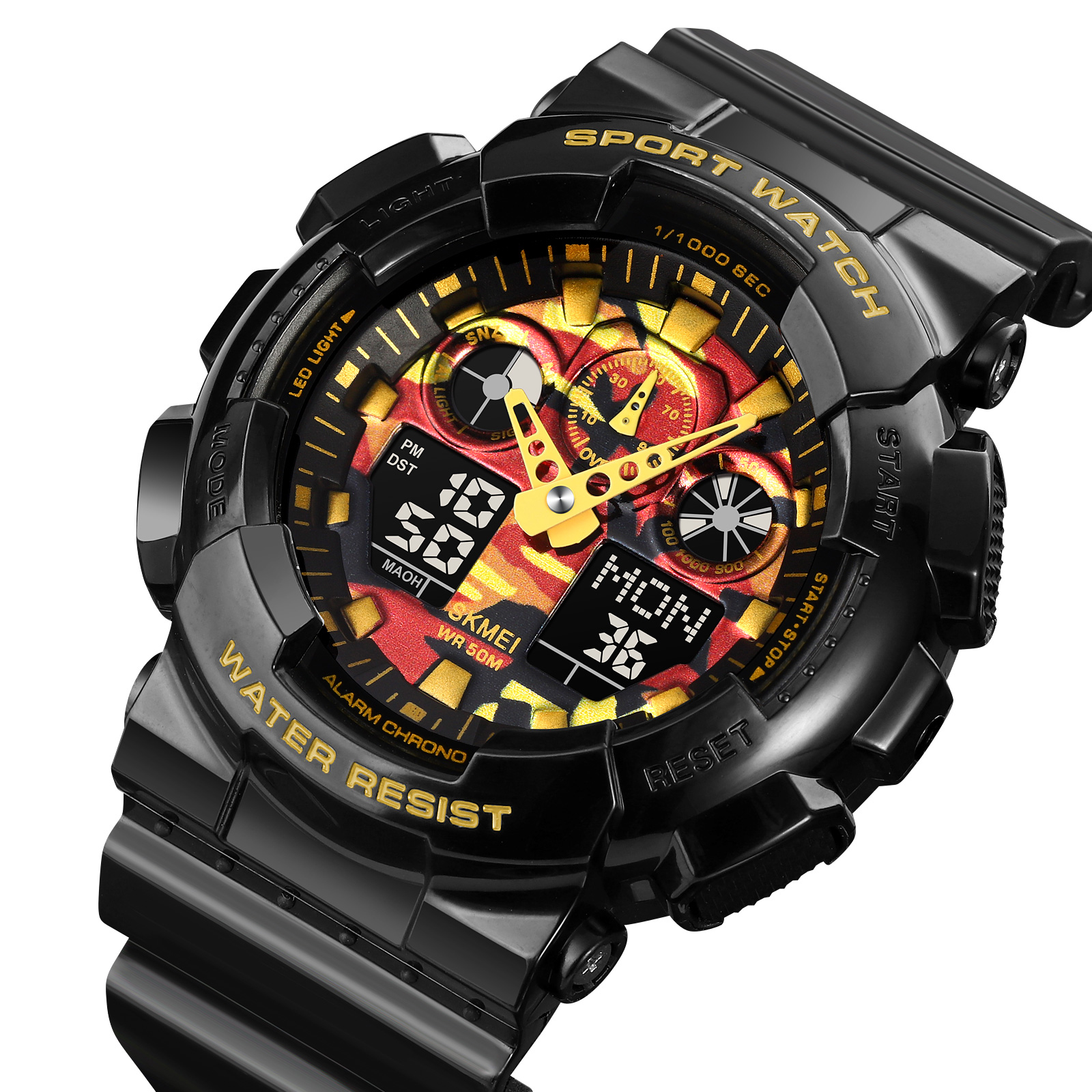 Skmei 1832CMBKGD Black-Gold Camo SALE - 2