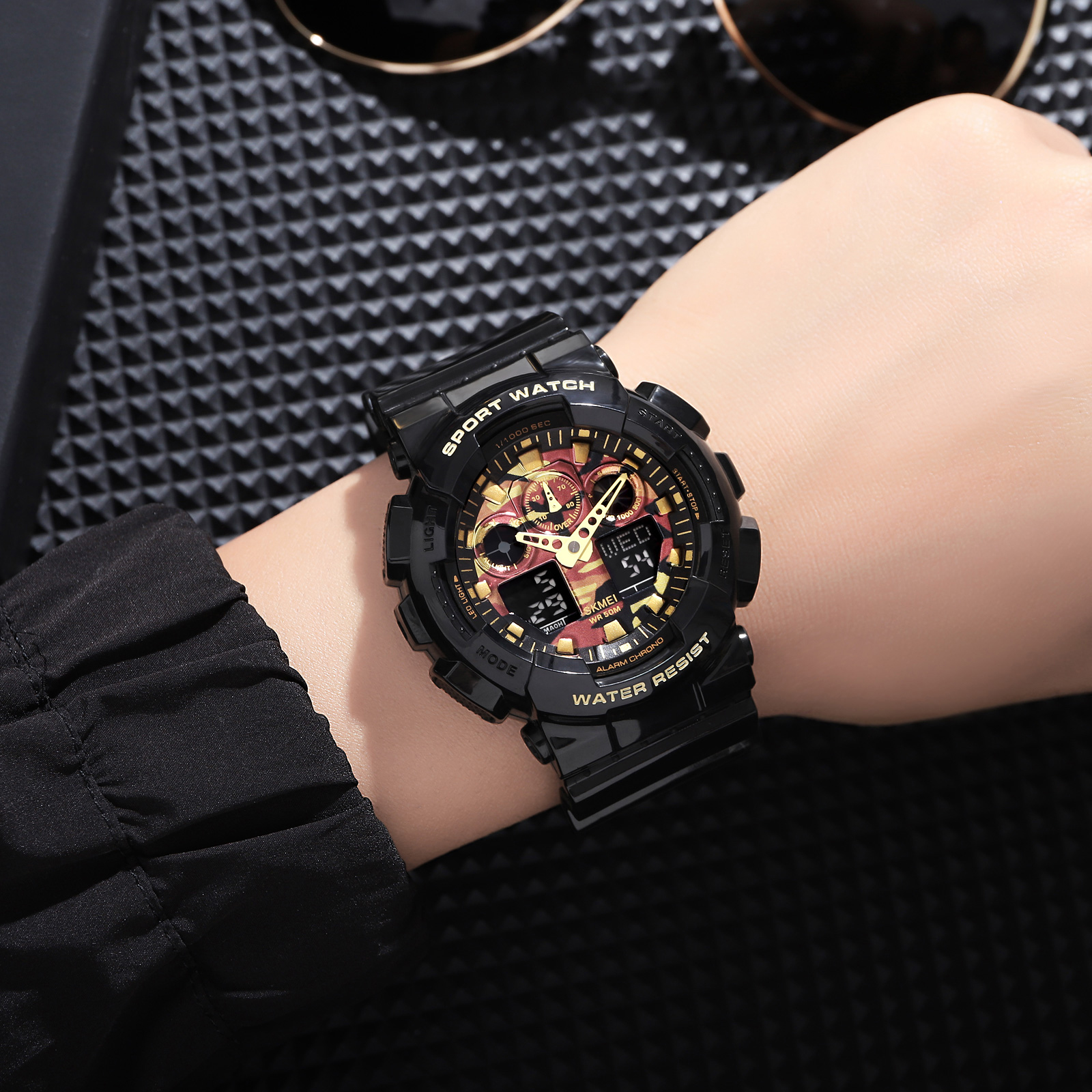 Skmei 1832CMBKGD Black-Gold Camo SALE - 3