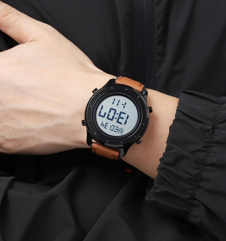 Skmei 1864LBNWT Brown-White Leather - 3