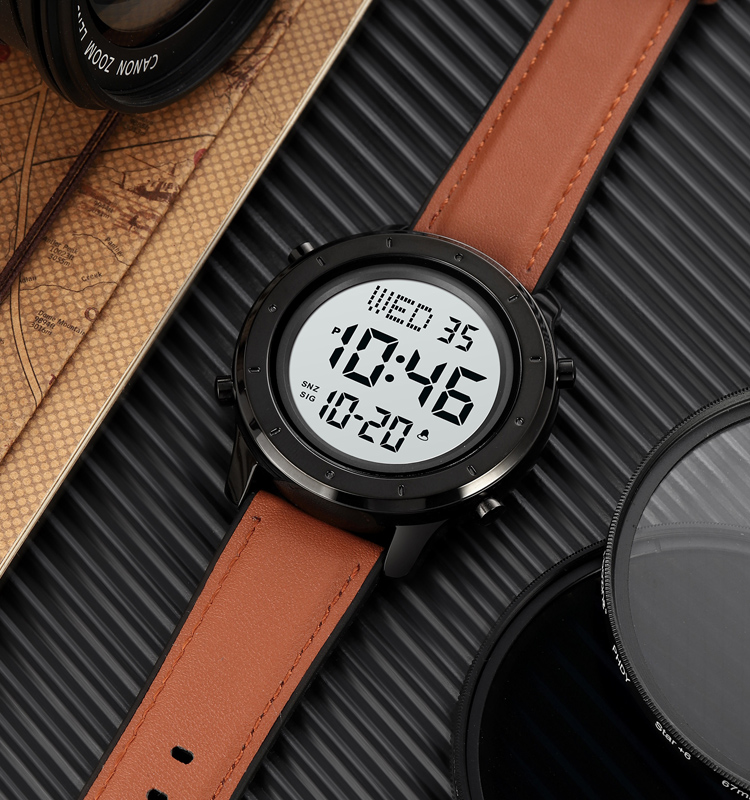 Skmei 1864LBNWT Brown-White Leather - 4