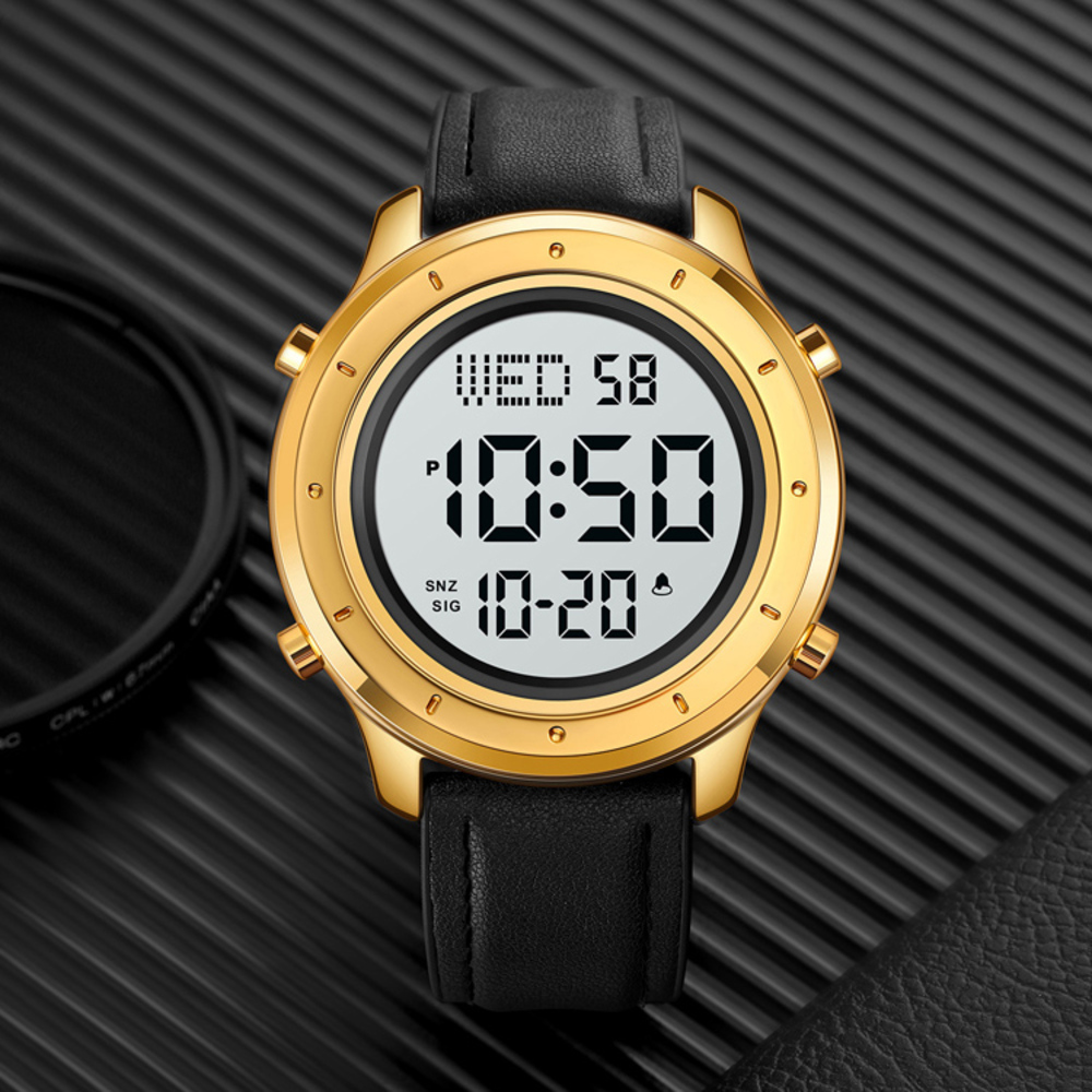 Skmei 1864LGDWT Gold-White Leather SALE - 4