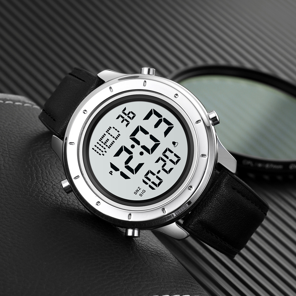 Skmei 1864LSIWT Silver-White Leather - 4