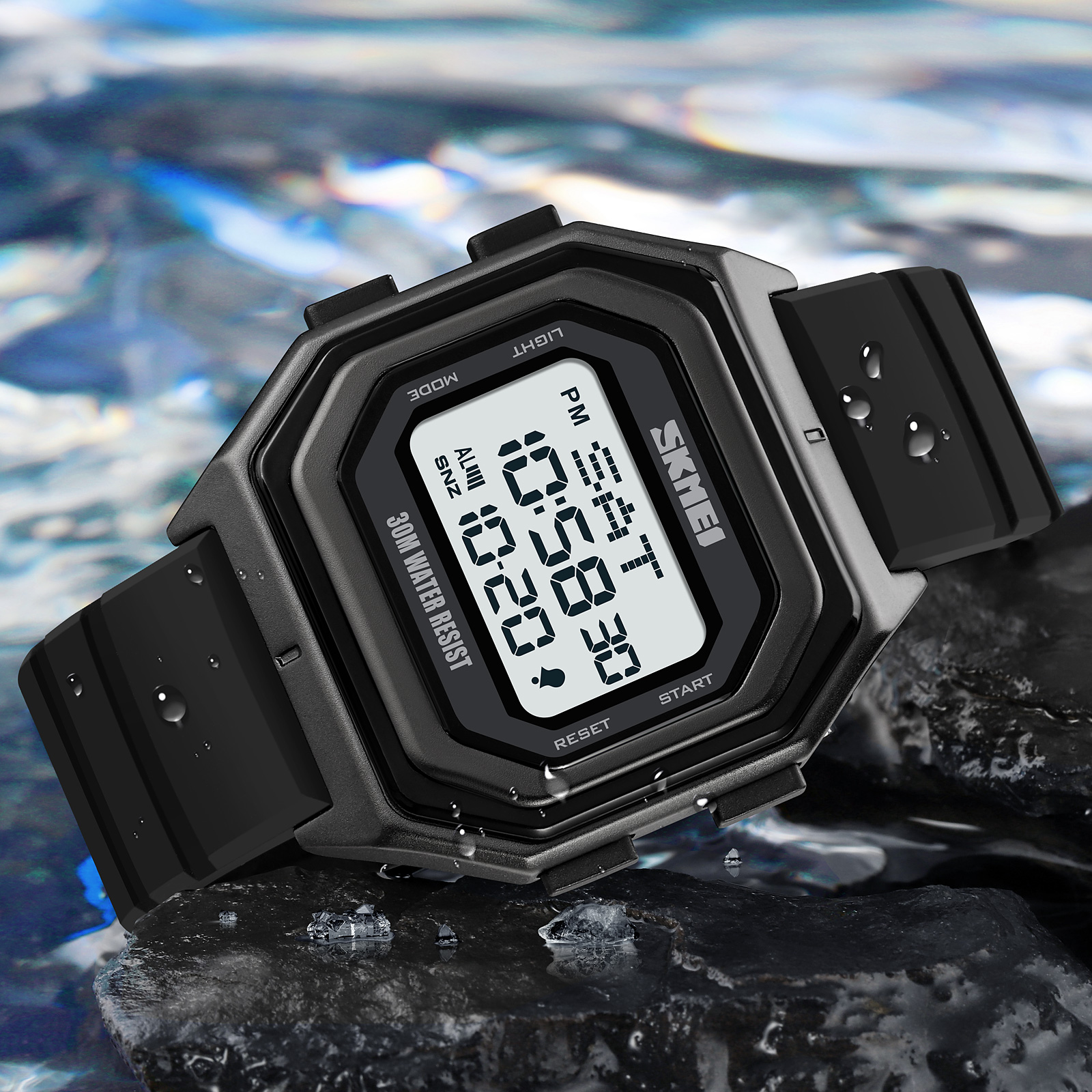 Skmei 1875PWT Black-White Silicone SALE - 3