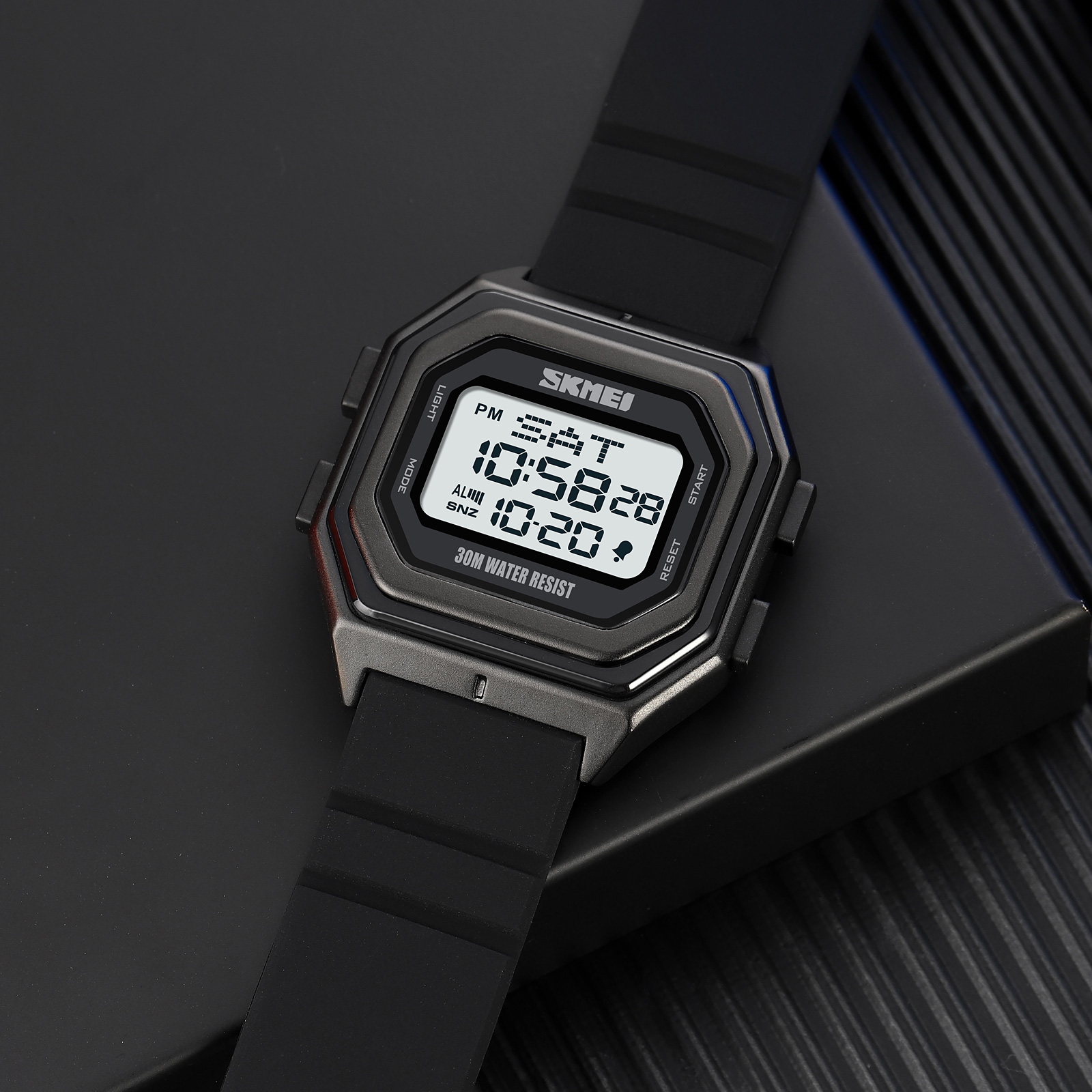 Skmei 1875PWT Black-White Silicone SALE - 4