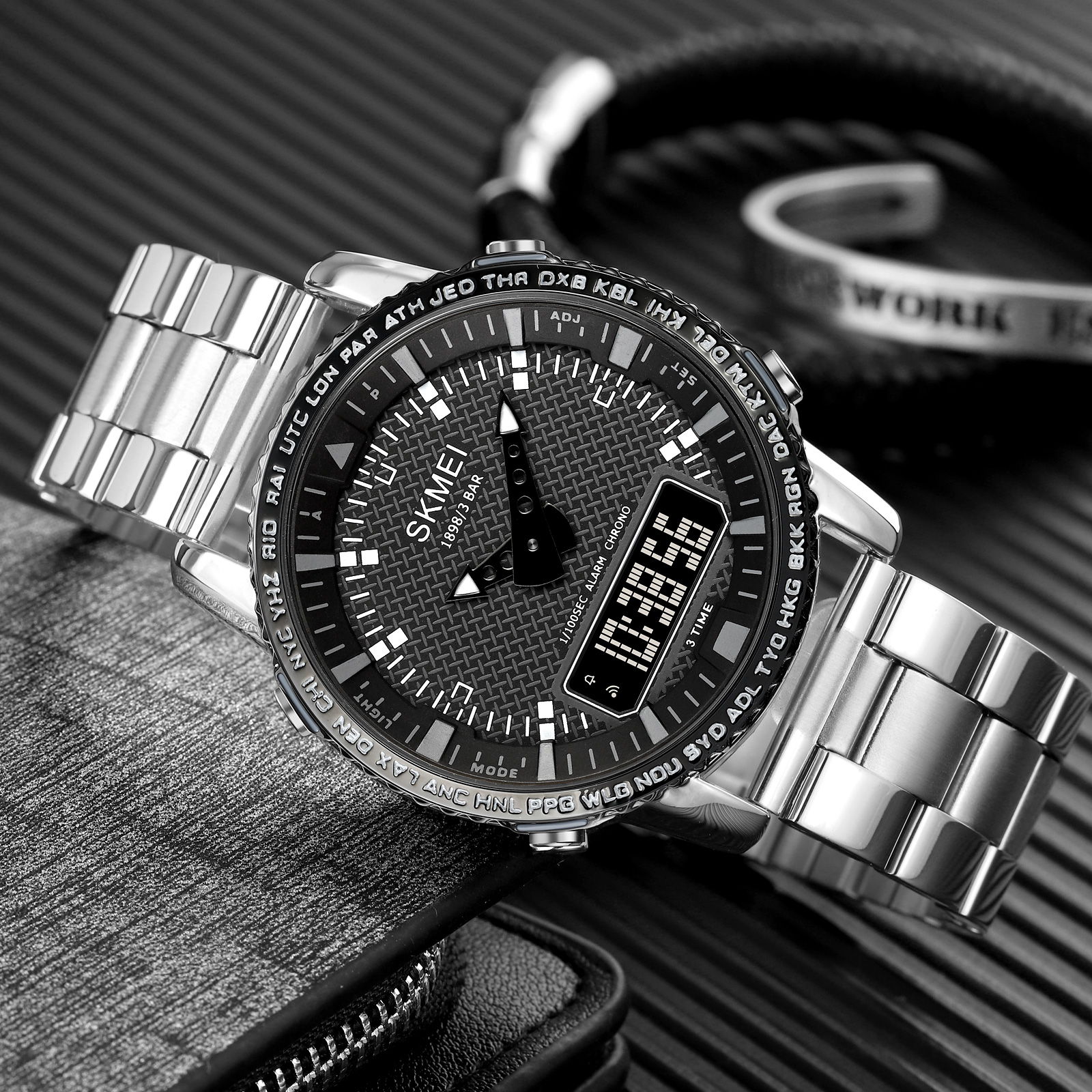 Skmei 1898SIBK Silver-Black SALE - 4