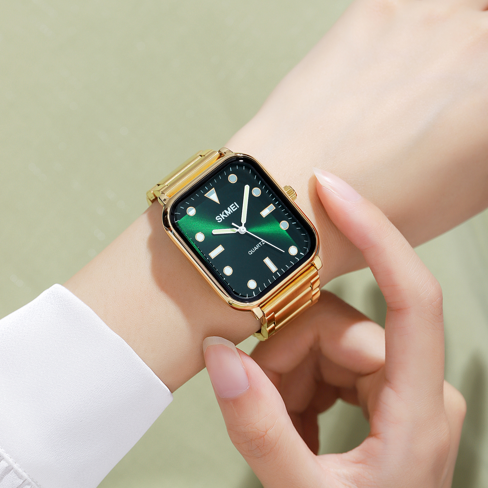 Skmei 1954GDGN-SP Gold-Green Sun Pattern - 3