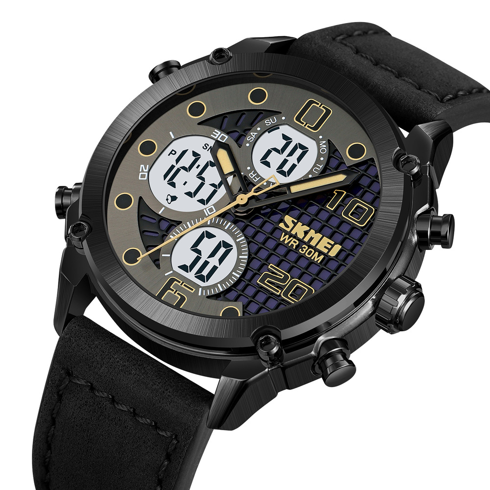 Skmei 1975LBKWT Black-White Leather. - 2