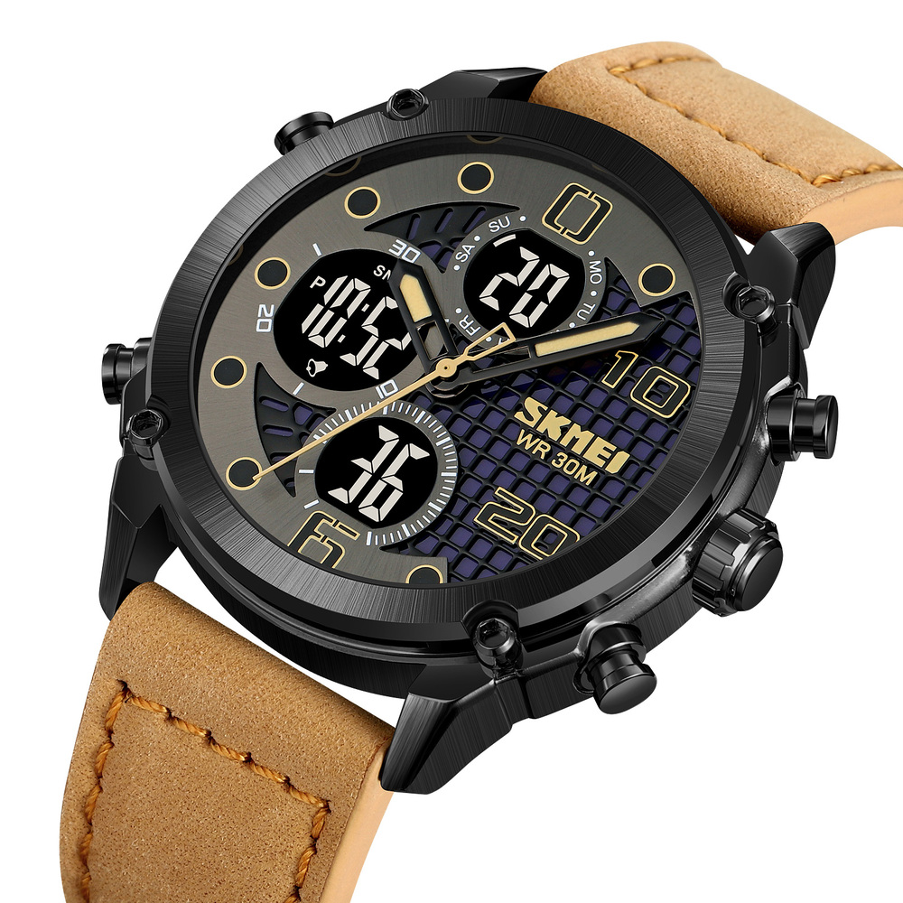 Skmei 1975LLTBNBK Light Brown-Black Leather. SALE - 2