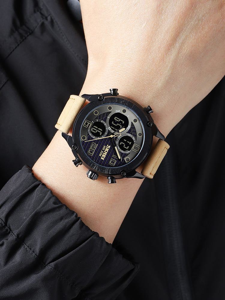 Skmei 1975LLTBNBK Light Brown-Black Leather. SALE - 3