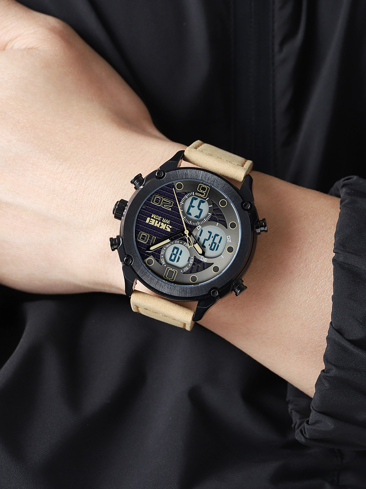 Skmei 1975LLTBNWT Light Brown-White Leather. SALE - 3