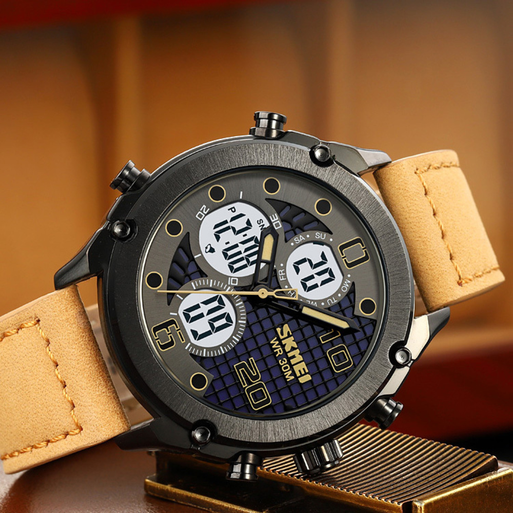 Skmei 1975LLTBNWT Light Brown-White Leather. SALE - 4