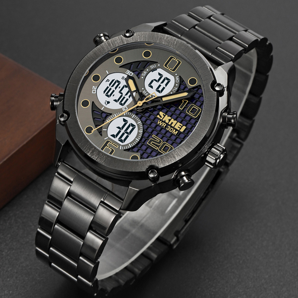 Skmei 1975SBKWT Black-White Steel - 4