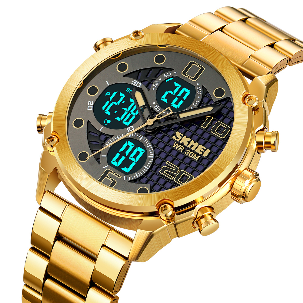 Skmei 1975SGDBK Gold-Black Steel - 3