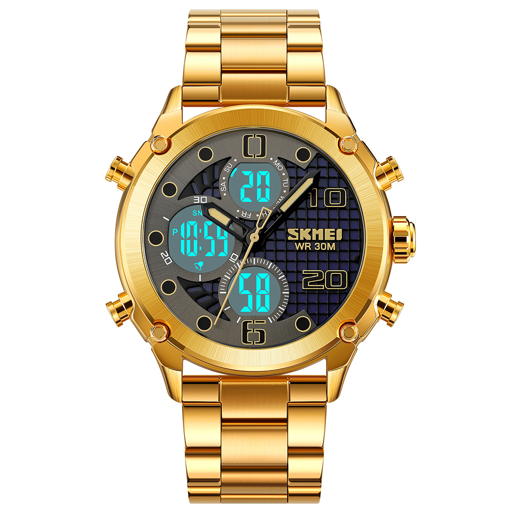 Skmei 1975SGDWT Gold-White Steel - 3