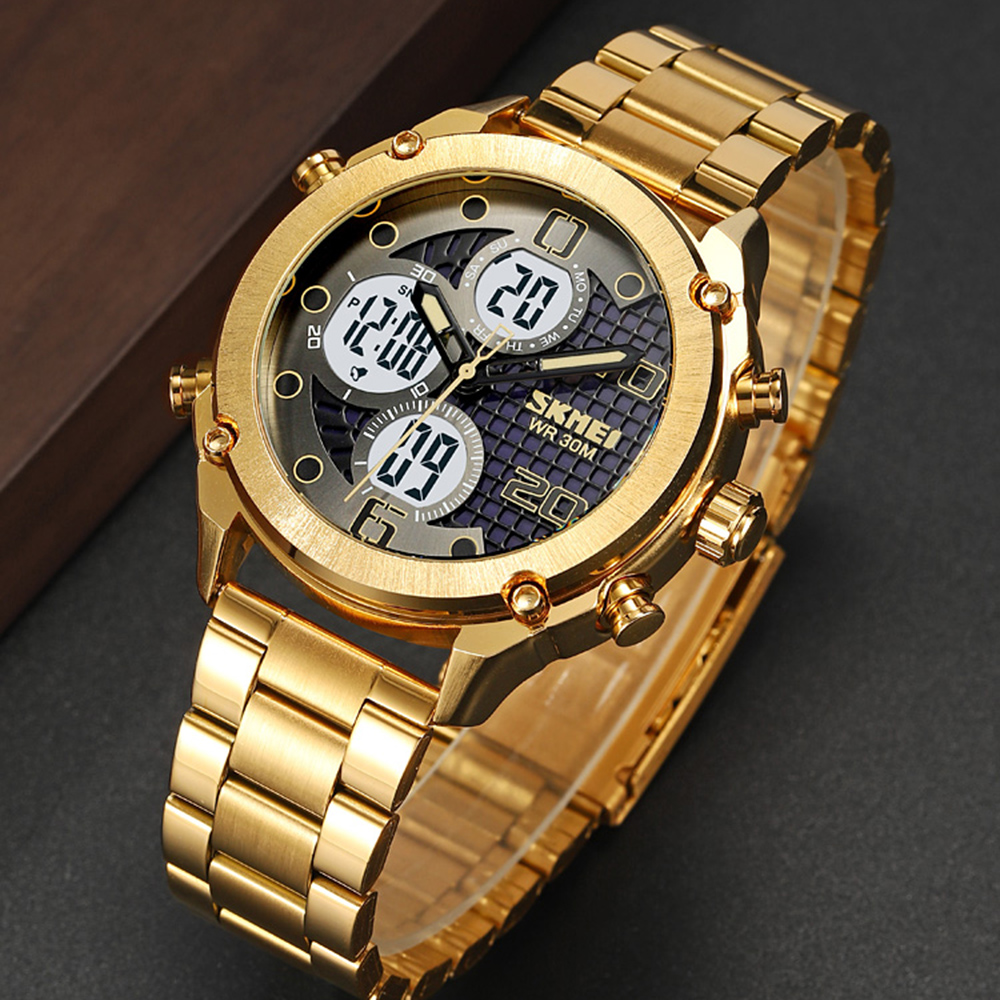 Skmei 1975SGDWT Gold-White Steel - 4