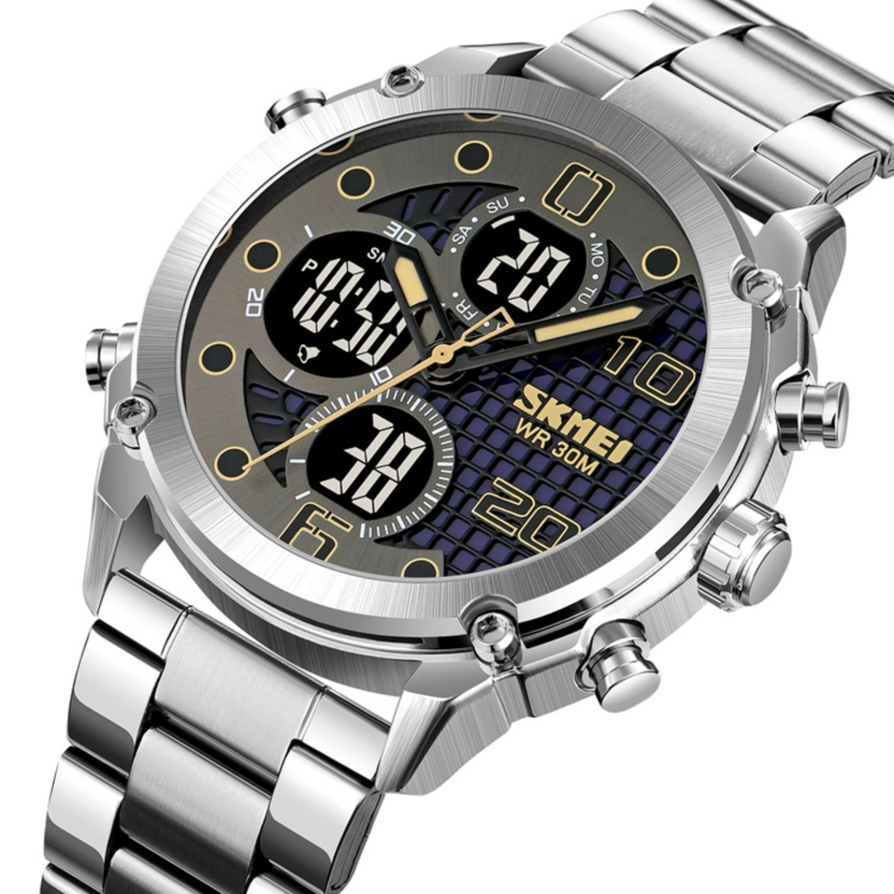 Skmei 1975SSIBK Silver-Black Steel - 2