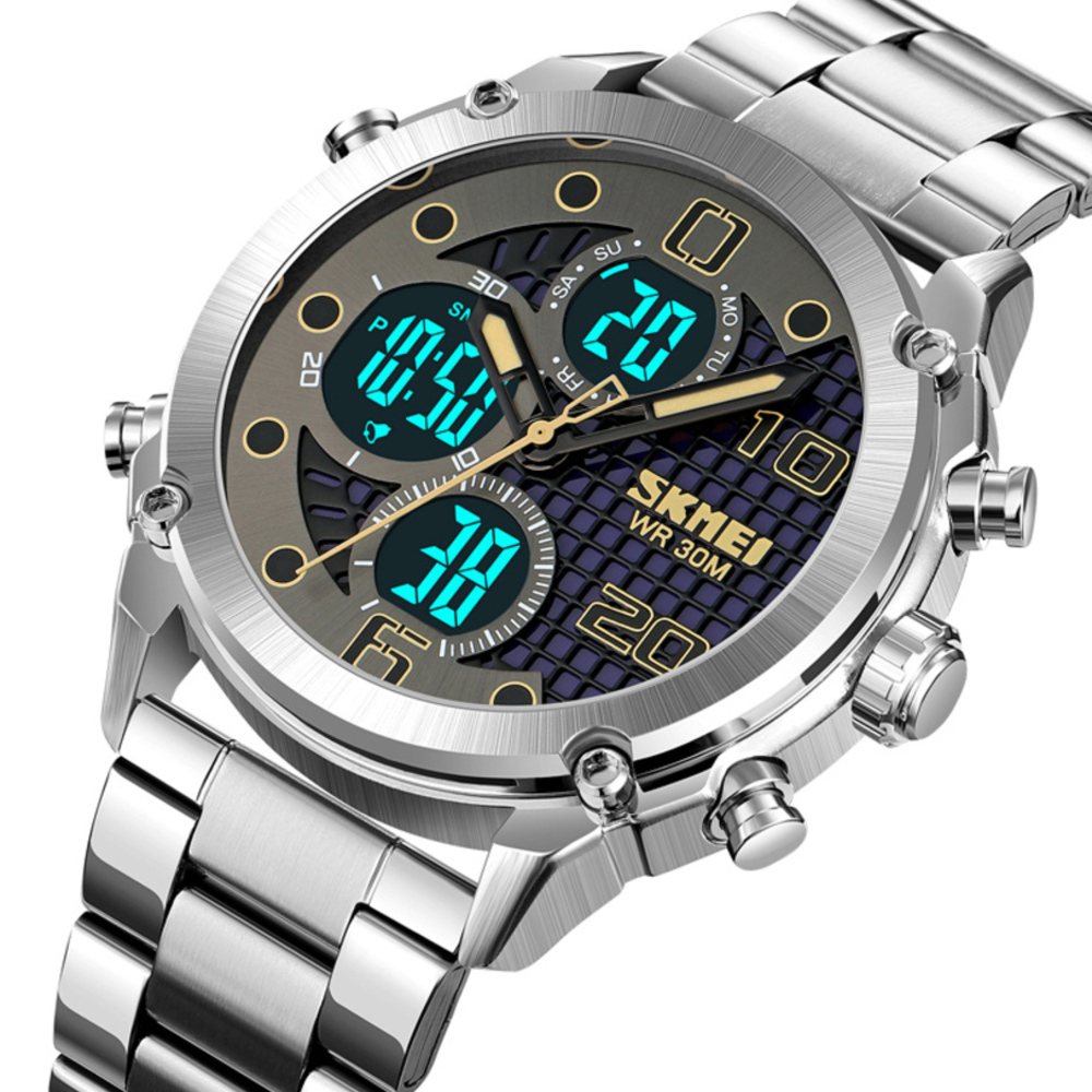 Skmei 1975SSIBK Silver-Black Steel - 3