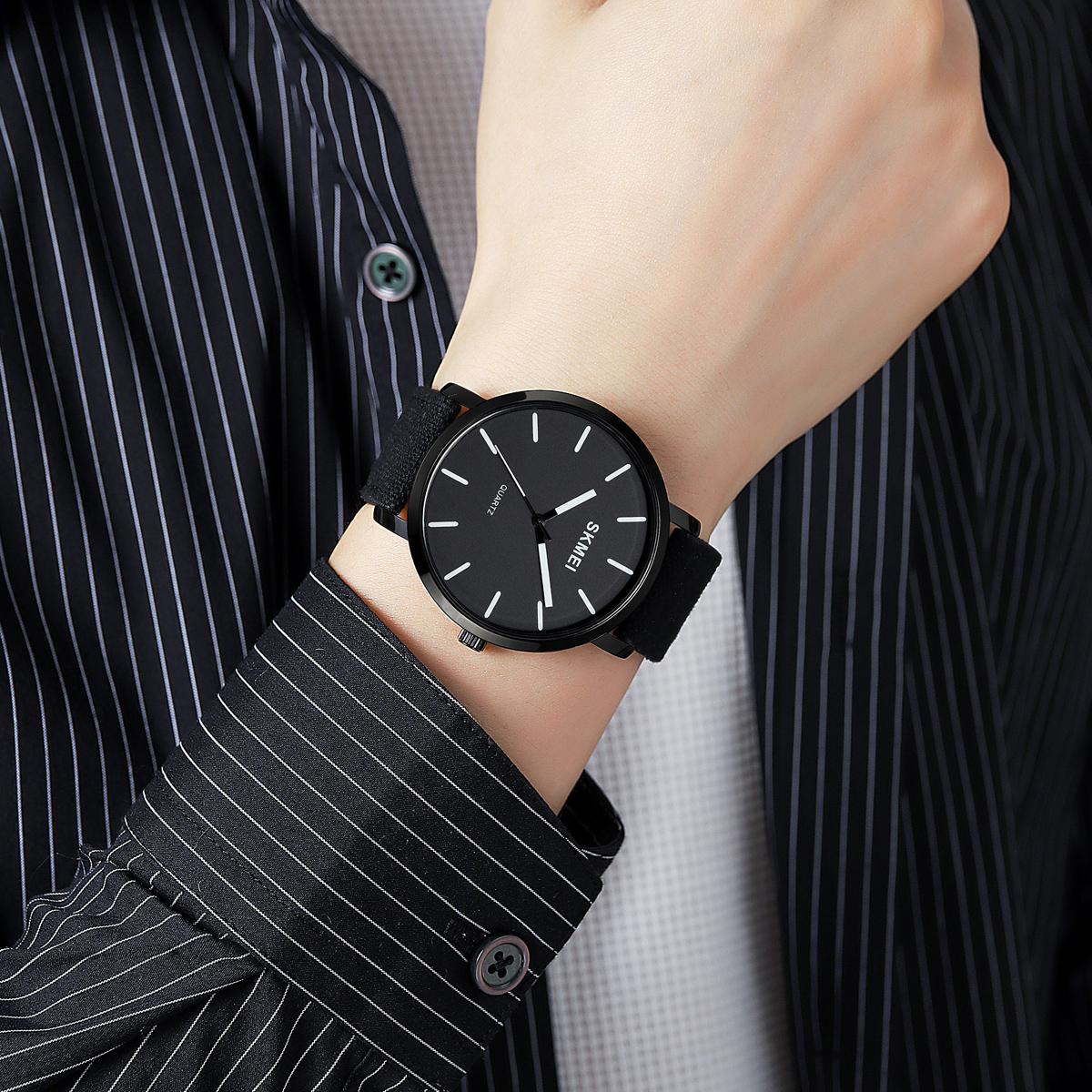 Skmei 1984BBK Black-braided belt - 4