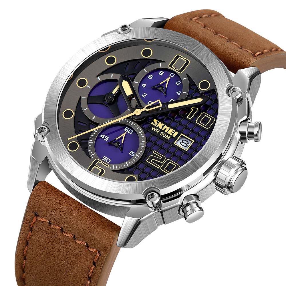 Skmei 2051SIBN Silver-Brown - 2