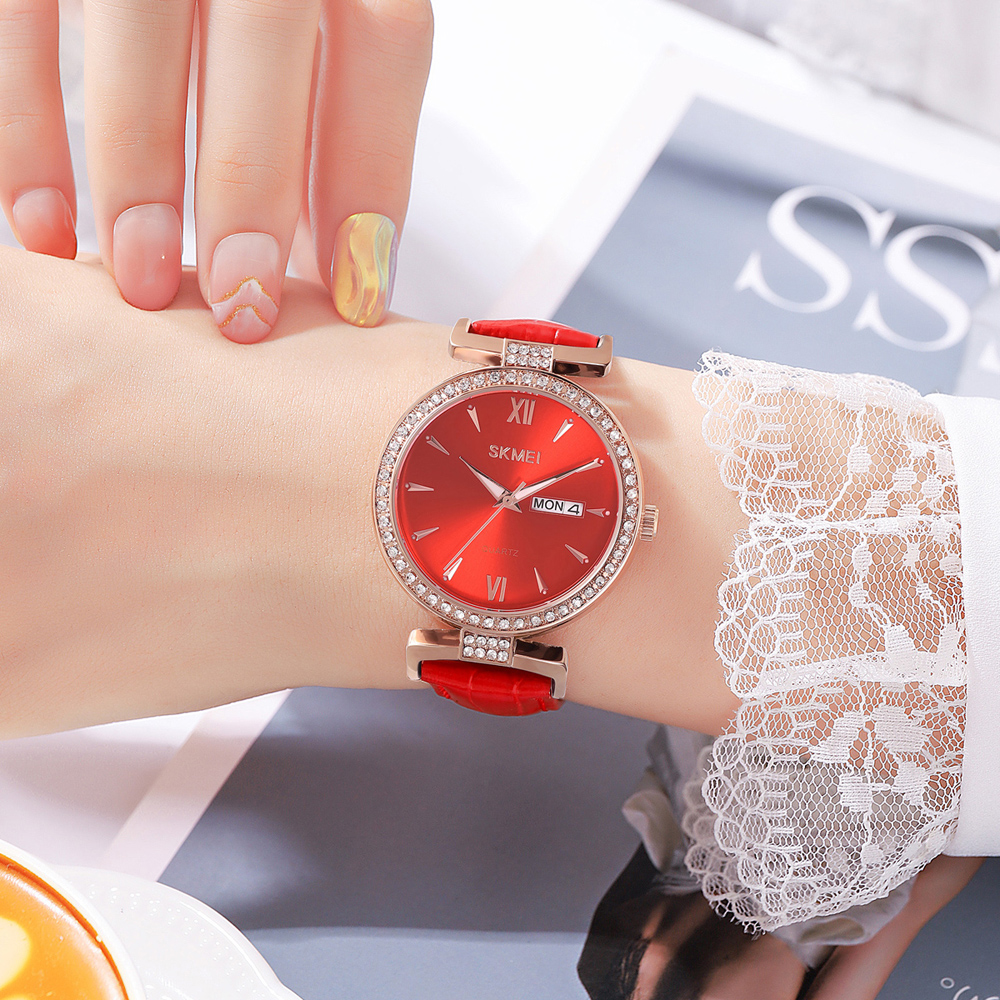Skmei 2090RGRD Rose Gold-Red - 4