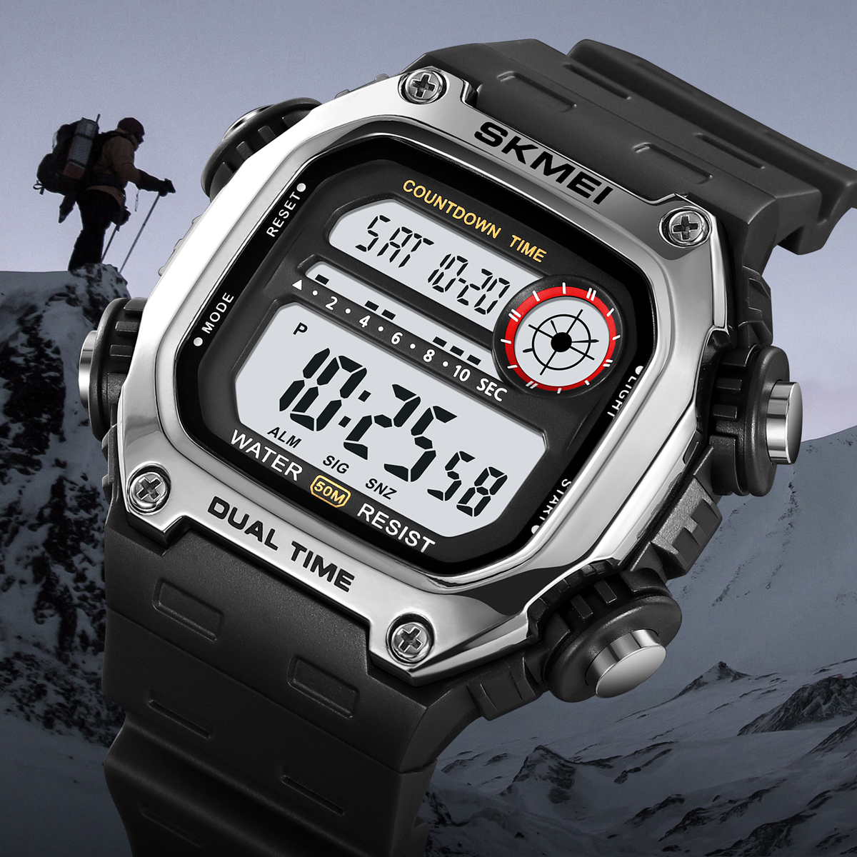 Skmei 2126SIBK Silver-Black - 6