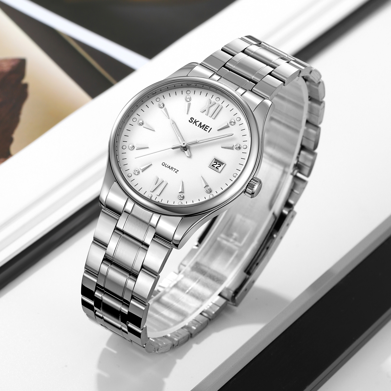 Skmei 2158SIWT Silver-White - 4