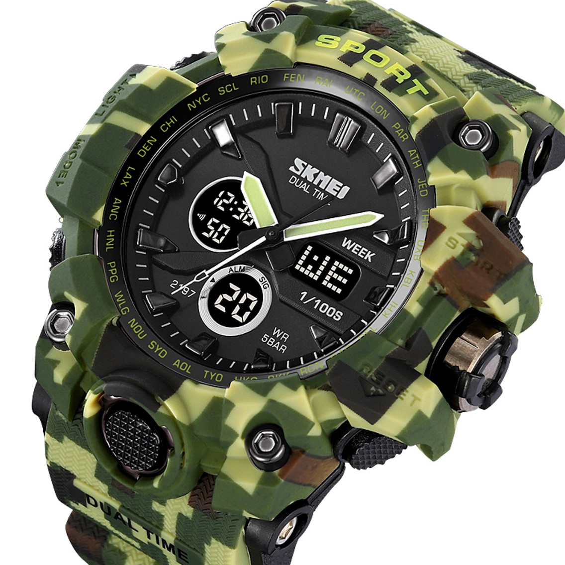 Skmei 2197CMGN Army Green Camouflage - 2