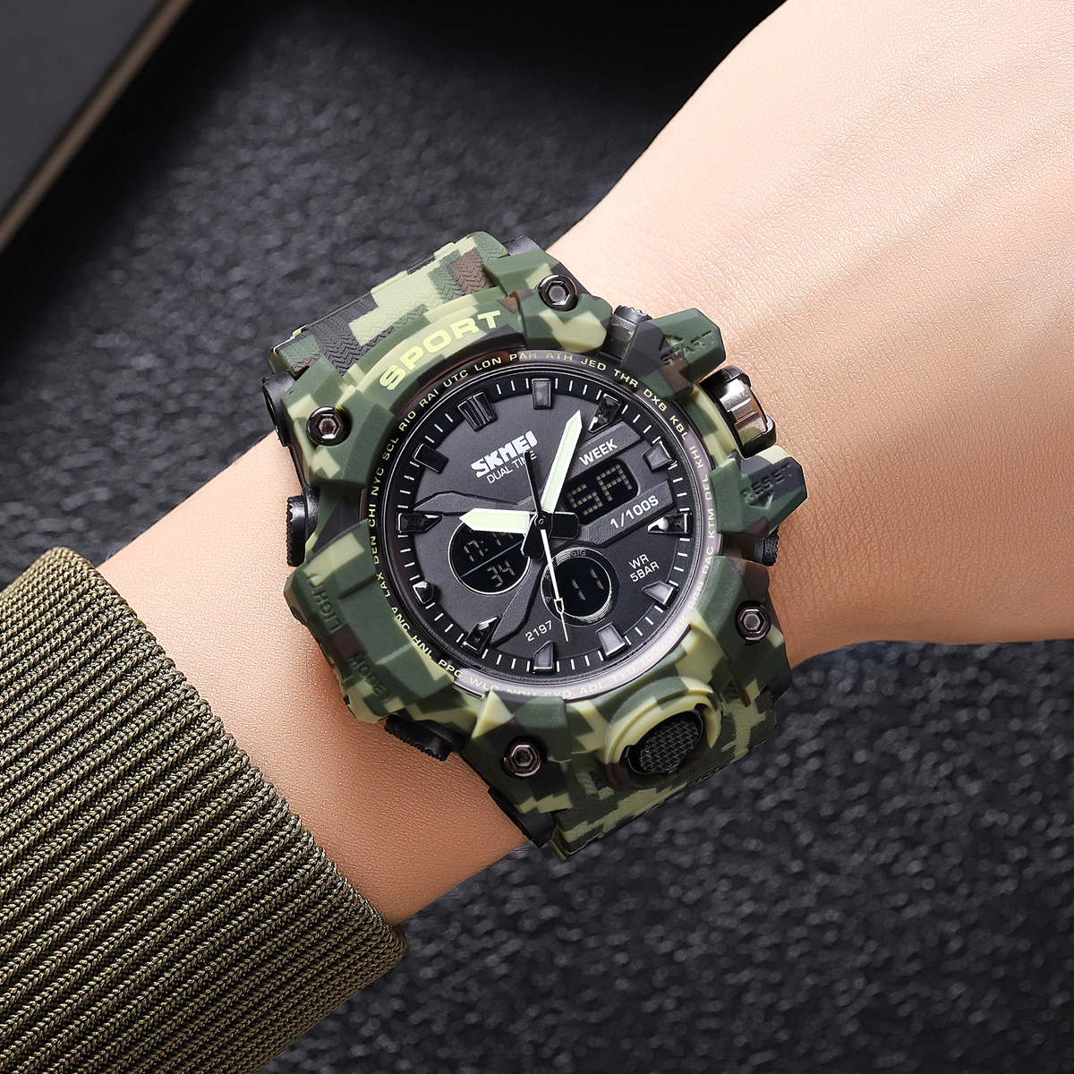 Skmei 2197CMGN Army Green Camouflage - 3