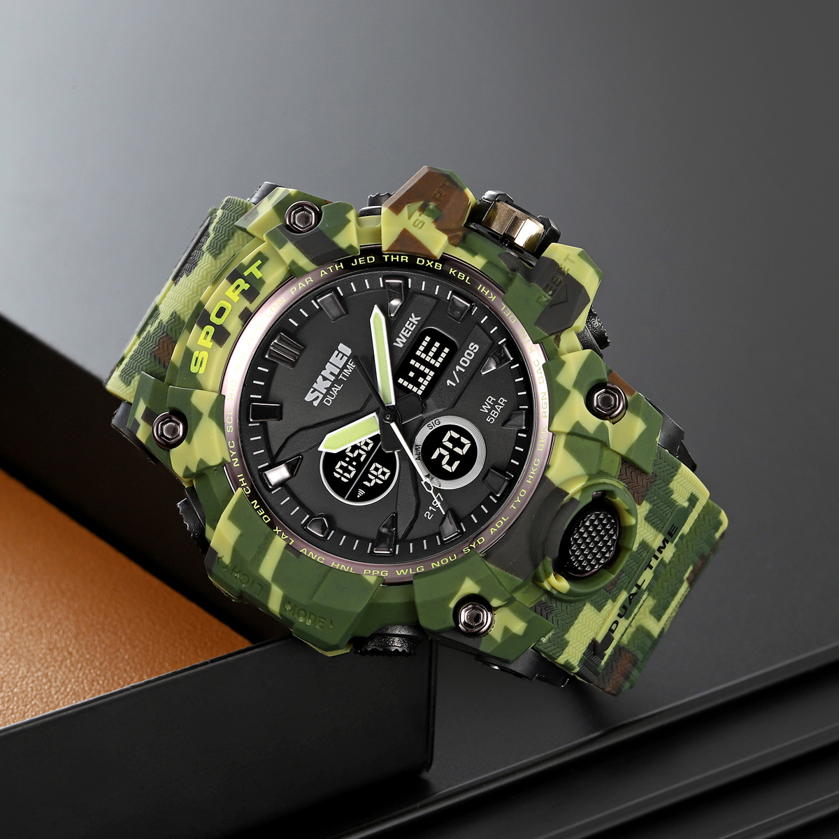 Skmei 2197CMGN Army Green Camouflage - 4