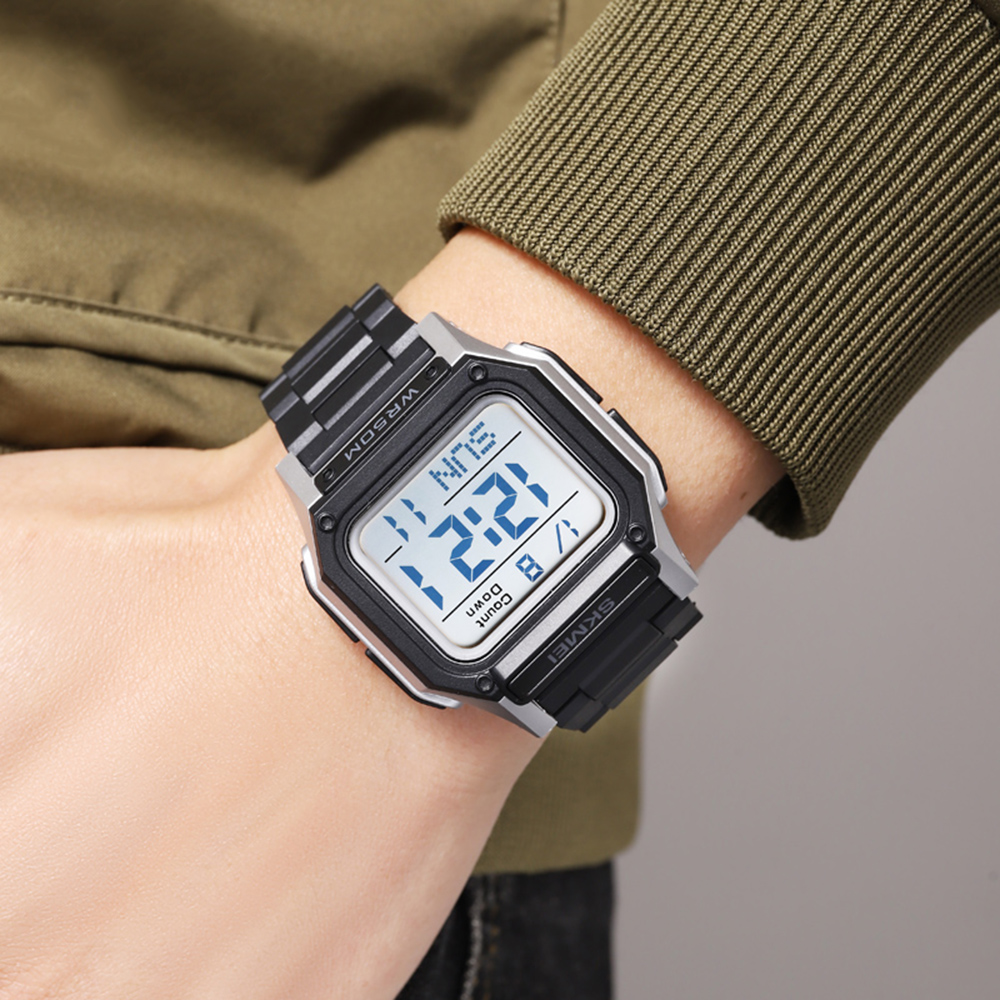 Skmei 2264BKSIWT Black-Silver-White - 4