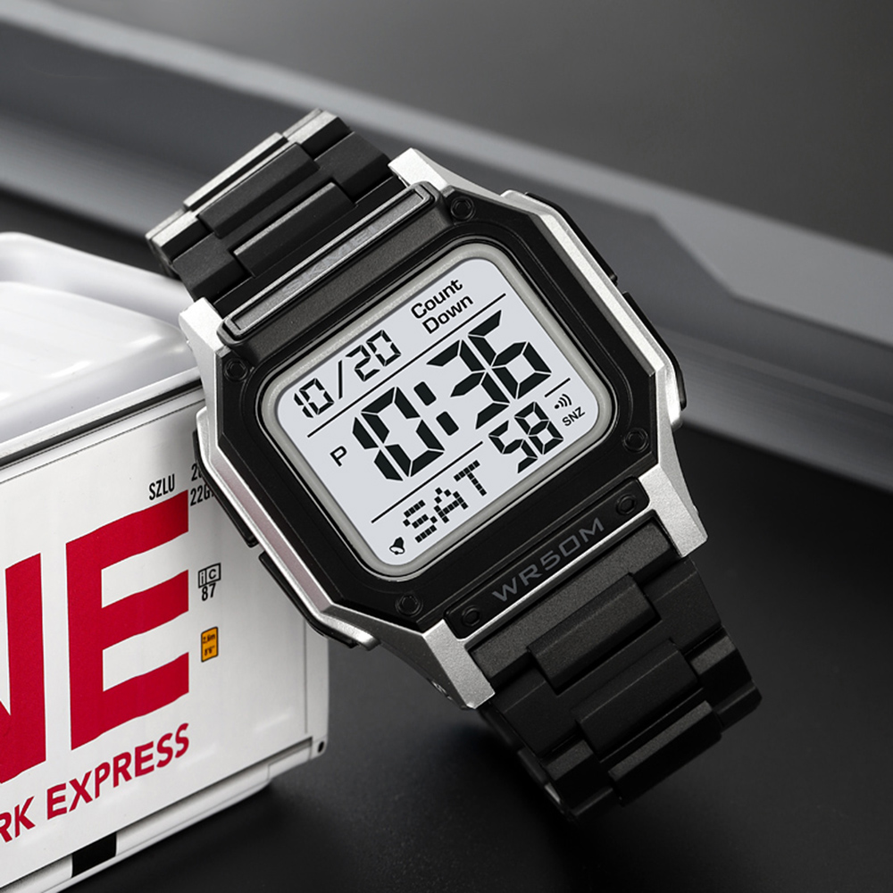 Skmei 2264BKSIWT Black-Silver-White - 5