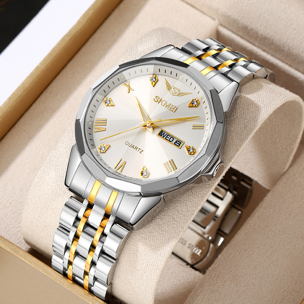 Skmei 2291TGDWT Silver-Gold-White - 4