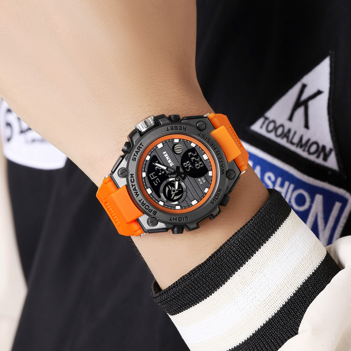 Skmei 2360BKOG Black-Orange - 4