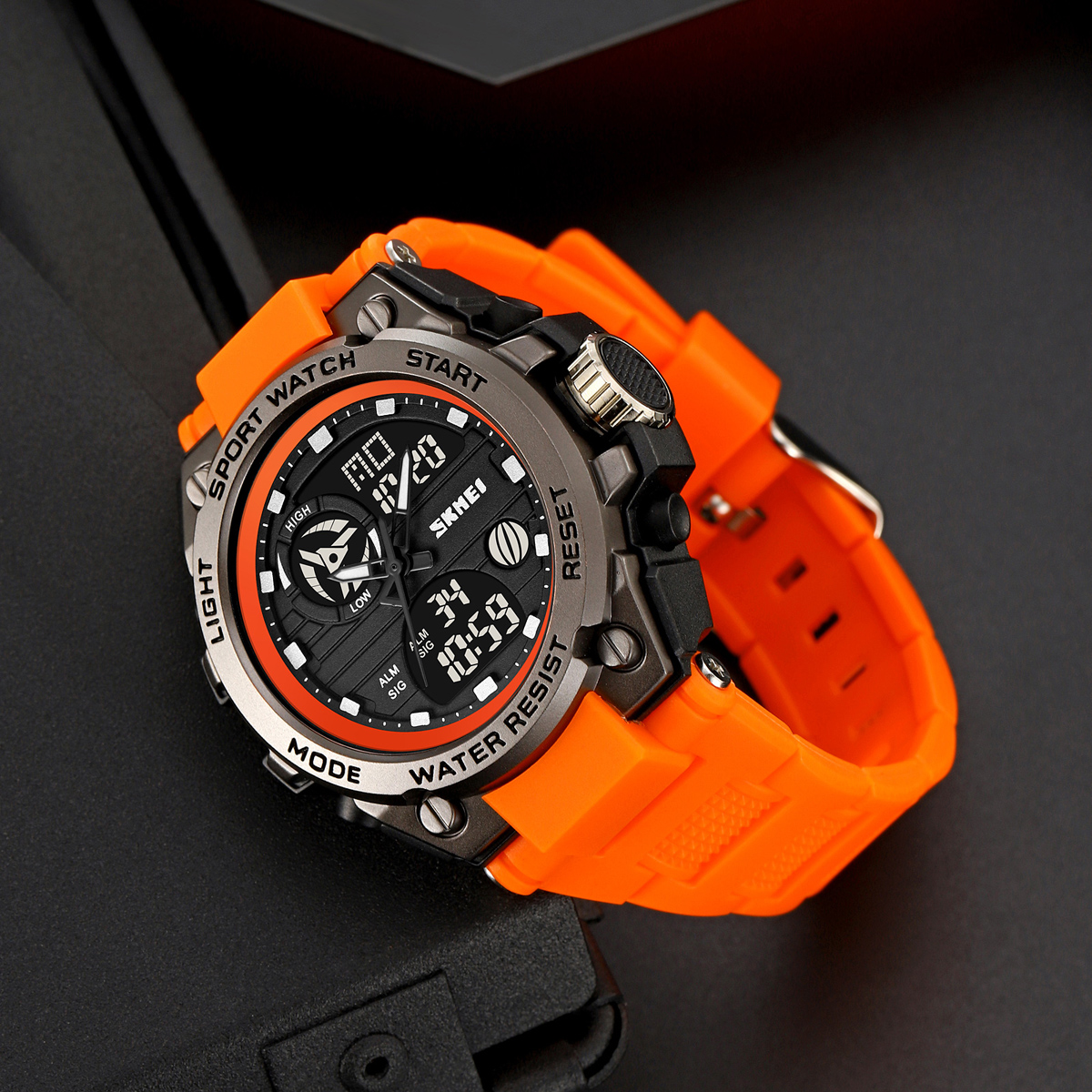Skmei 2360BKOG Black-Orange - 5