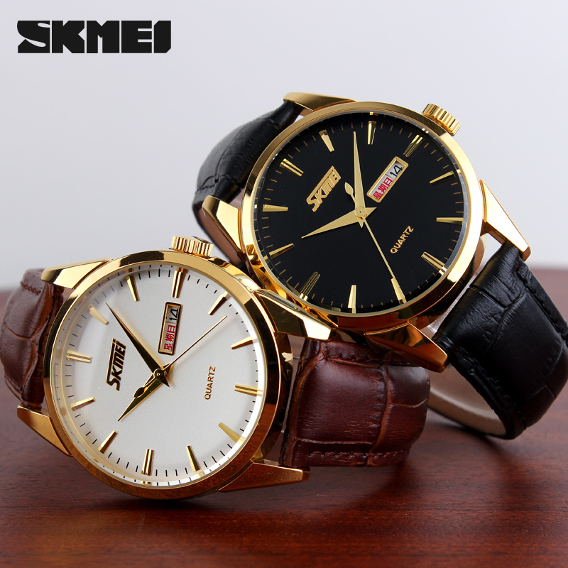 Skmei 9073GDBK-B Gold-Black men - 4