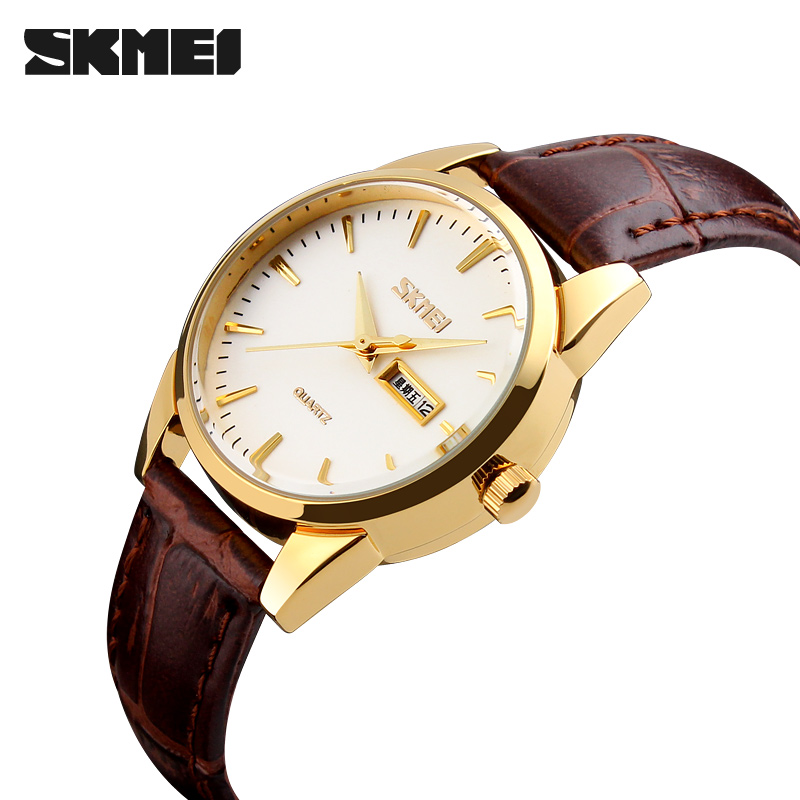 Skmei 9073GDWT-S Gold-White lady - 2