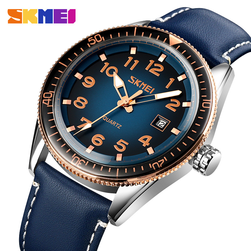 Skmei 9232LRGBU Rose-Gold Blue Leather - 2