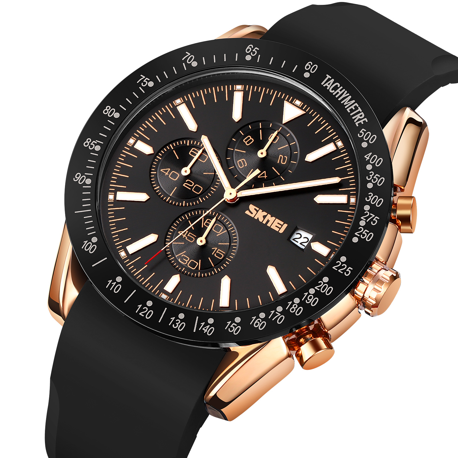 Skmei 9253PRGBK Rose Gold-Black Sil - 2