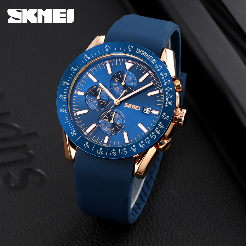 Skmei 9253PRGBU Rose Gold-Blue Sil SALE - 3