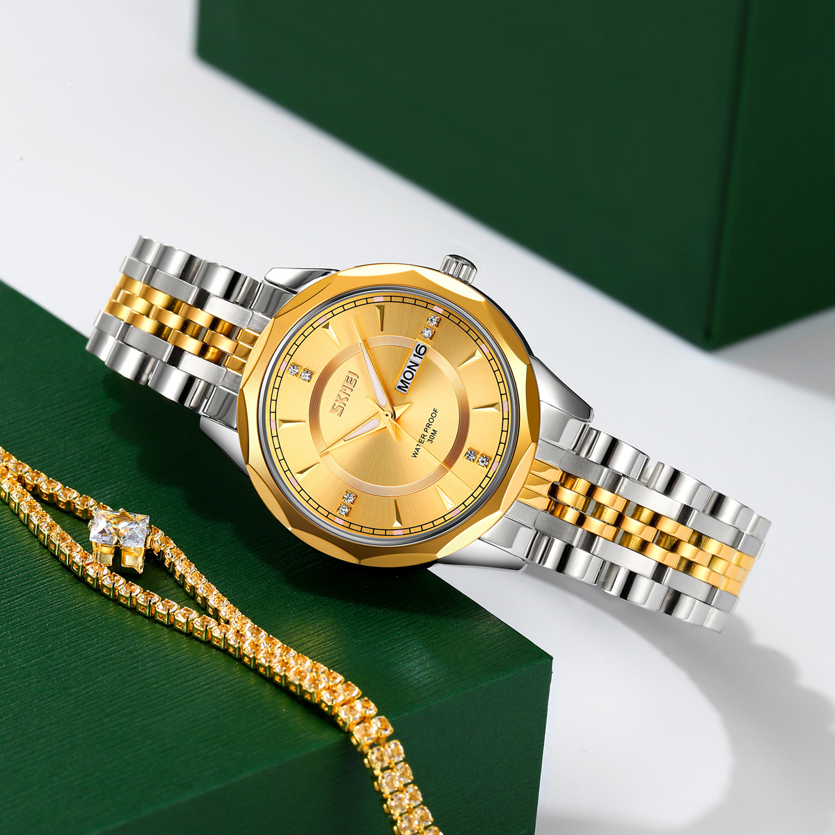 Skmei 9264TGDGD Silver/Gold-Gold - 3