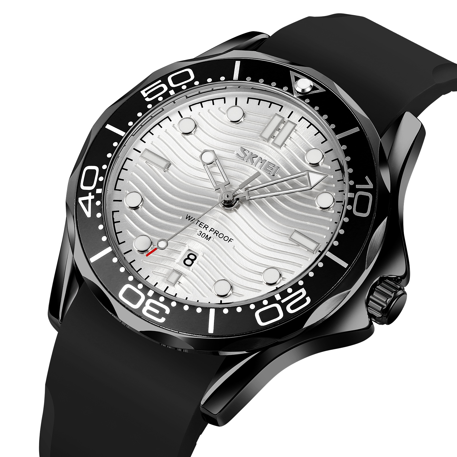 Skmei 9276PBKSI Black-Silver Silicone strap SALE - 2