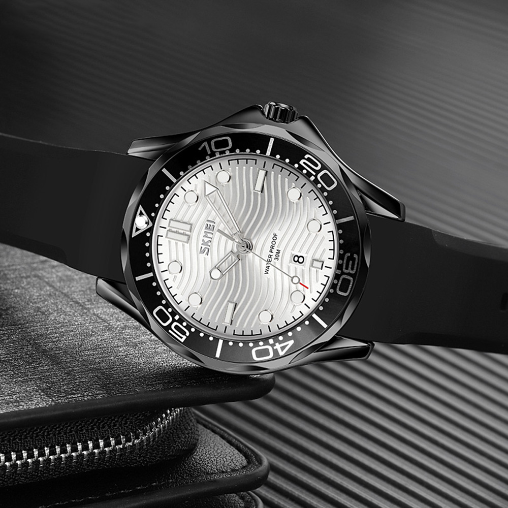 Skmei 9276PBKSI Black-Silver Silicone strap SALE - 4